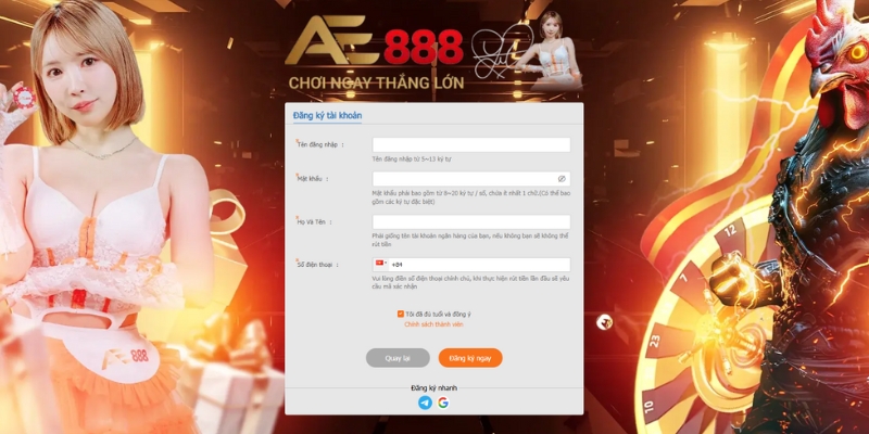 Hướng dẫn các bước đăng ký AE888 nhanh chóng trong 2 phút